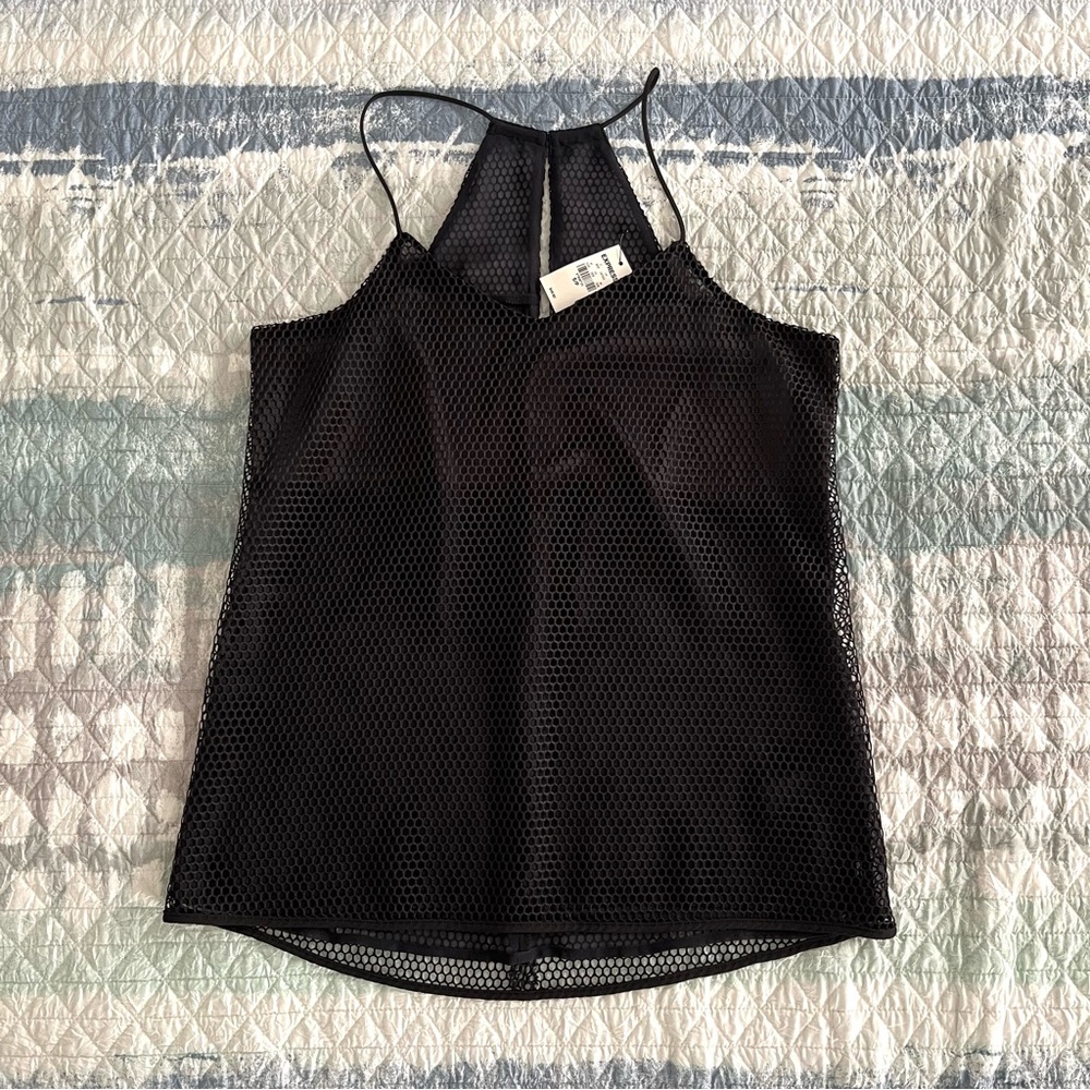 EXPRESS NWT Black Mesh Cami Top